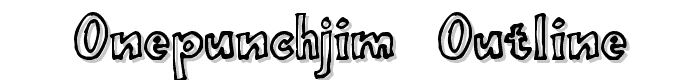 onepunchJim  outline font